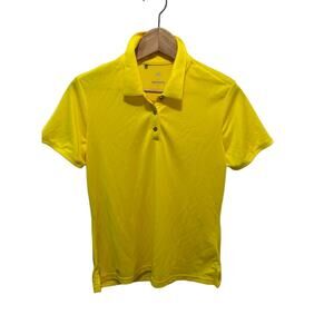 adidas golf bright yellow polo shirt ladies womens size medium
